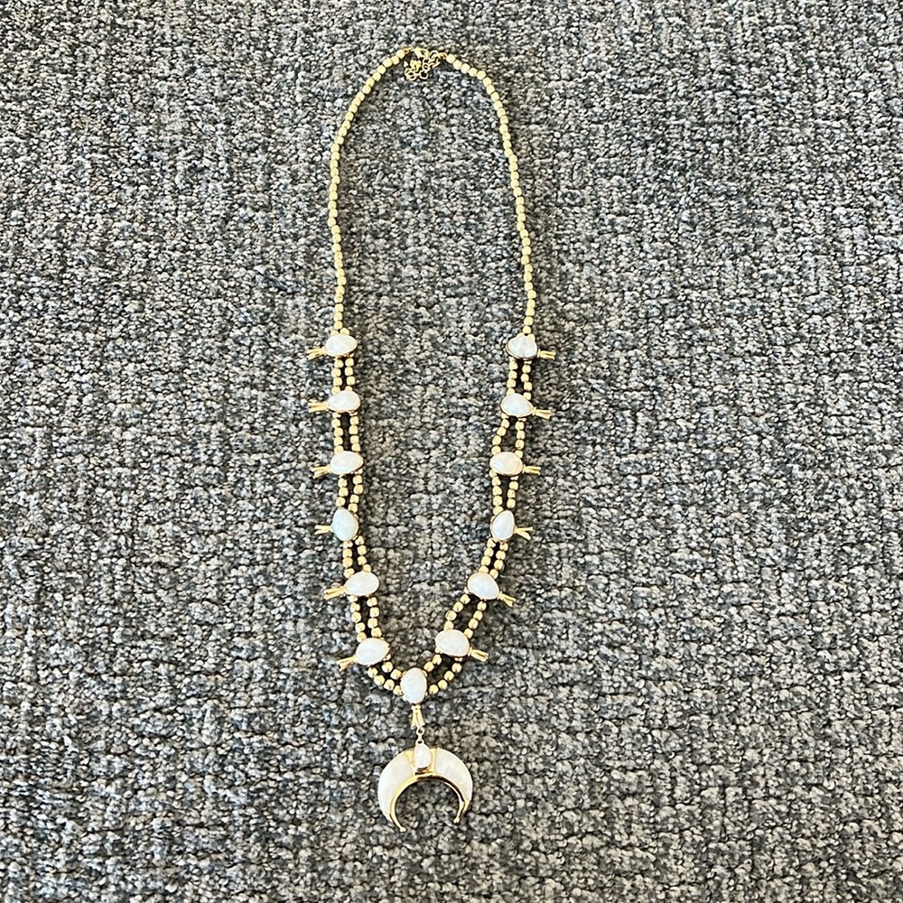 Gold plated opal stone necklace from Lucky Brand